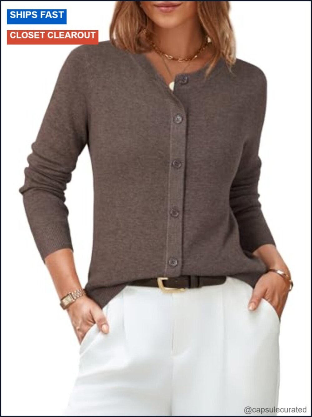 Wool Blend Lightweight Cardigan Sweater - Button Down Business Casual